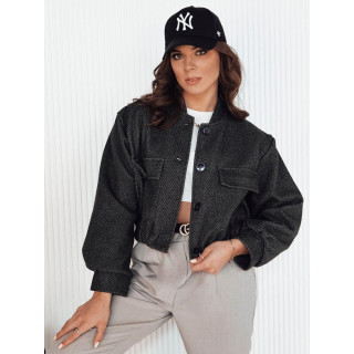 Temno siva ženska oversize bomber jakna