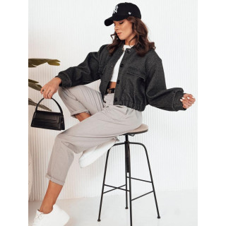 Temno siva ženska oversize bomber jakna