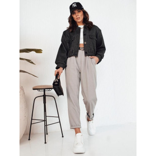 Temno siva ženska oversize bomber jakna