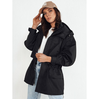 Oversize parka v črni barvi