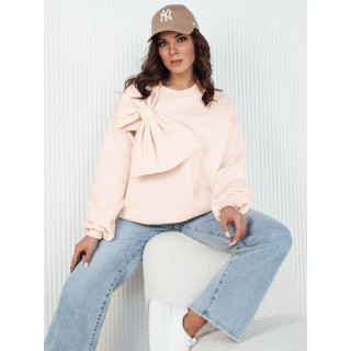 Breskvast ženski pulover s pentljo