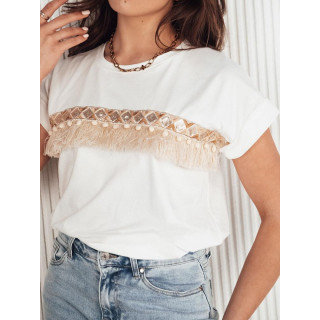 Bela ženska majica v boho stilu