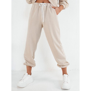 Bež ženske trenirke ohlapnega kroja