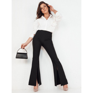 Ženske črne hlače na zvonec