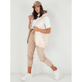 Bel asimetričen prešit telovnik