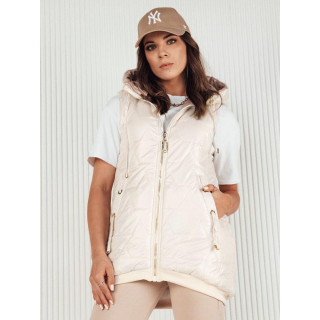 Bel asimetričen prešit telovnik