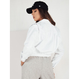 Ženska kratka bela denim jakna