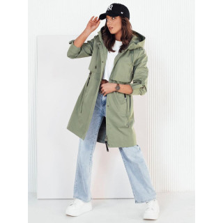 Ženska dolga zelena parka