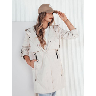 Bež ženska parka za pomlad