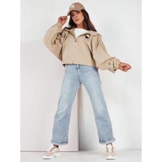 Ženska temno bež oversize jakna