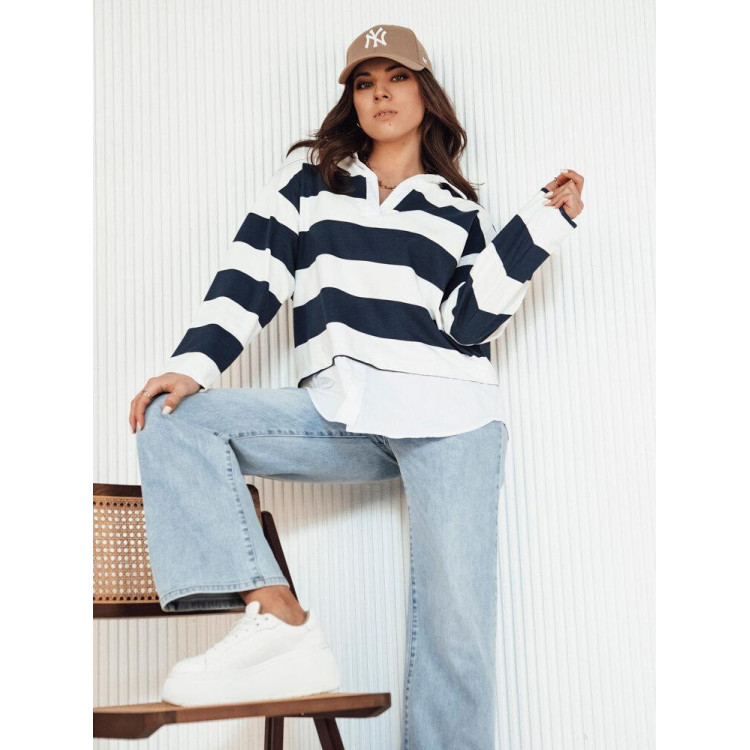 Ženska temno modra oversize srajca