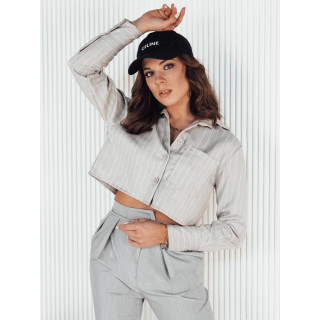 Kratka siva črtasta majica