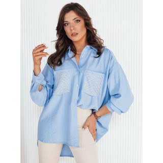Ženska dolga svetlo modra srajca