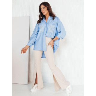 Ženska dolga svetlo modra srajca