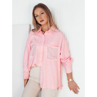 Roza ženska srajca z bleščicami