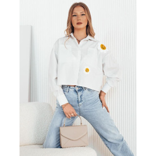 Svetlo siva kratka majica z našitki