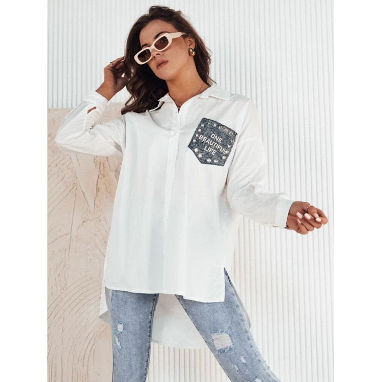 Dolga ohlapna bela srajca