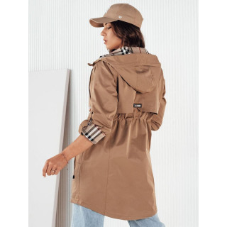 Ženska dolga bež parka za pomlad