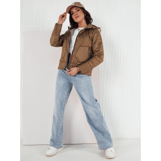 Ženska dvostranska rjava jakna