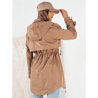 Ženska prehodna parka v bež barvi