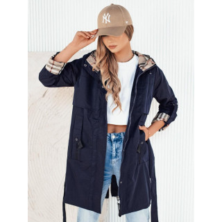 Ženska temno modra prehodna parka