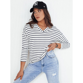 Ženska črtasta majica z v-izrezom
