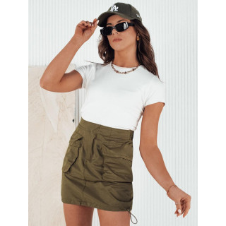 Žensko zeleno mini krilo z žepi