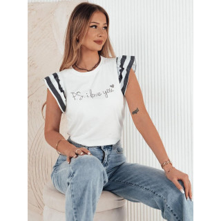 Belo-črna majica s podaljšanimi rokavi