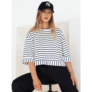 Ohlapna ženska majica s črtami