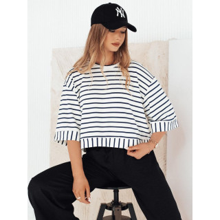 Ohlapna ženska majica s črtami