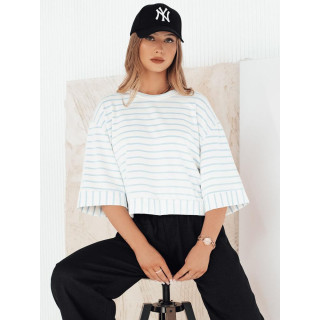 Modro-bela ohlapna majica s črtami