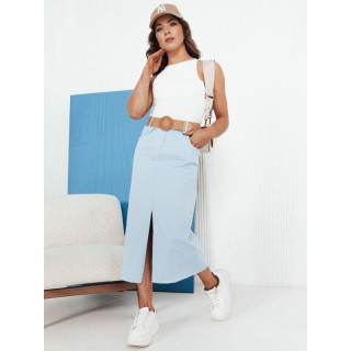 Žensko dolgo svetlo modro krilo z razporkom