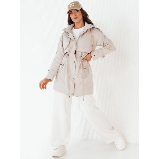 Ženska prehodna parka v ekru barvi