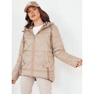 Bež prešita ženska jakna