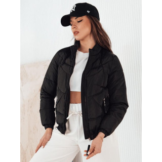 Prešita črna jakna za pomlad