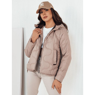 Ženska prešita jakna bež barve