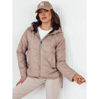 Ženska prešita jakna bež barve