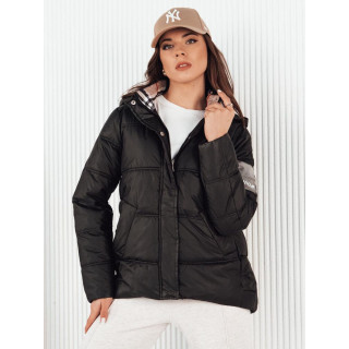 Črna ženska prešita jakna