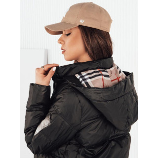 Črna ženska prešita jakna