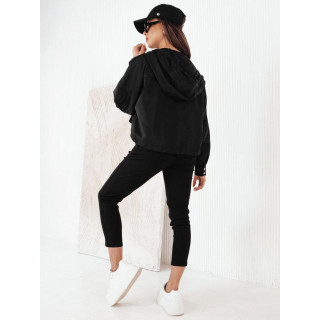 Ženska pomladna jakna v črni barvi