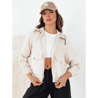 Prehodna bež jakna s kapuco