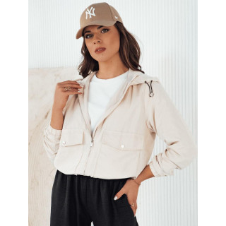 Prehodna bež jakna s kapuco