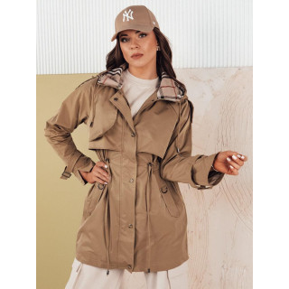 Pomladna ženska temno bež parka