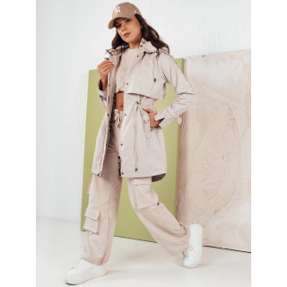 Ženska siva parka za pomlad