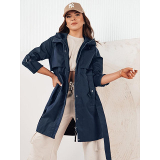 Prehodna temno modra parka s pasom