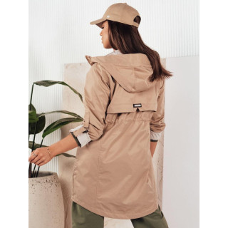 Ženska spomladanska parka v bež barvi