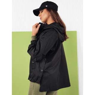 Asimetrična črna ženska jakna