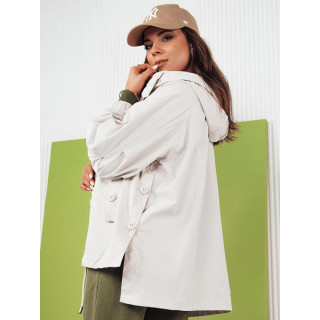 Ženska asimetrična bela jakna