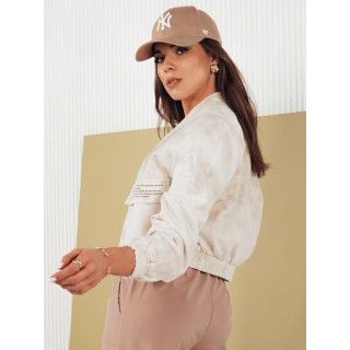 Ženska kratka bež bomber jakna