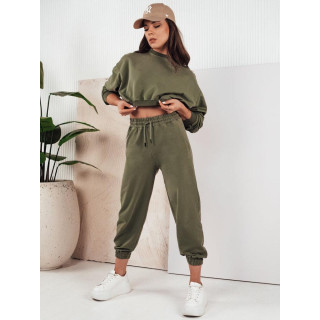 Ženski komplet trenirke v kaki barvi